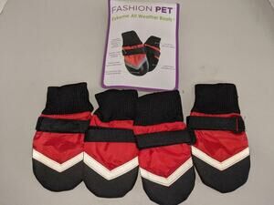 Fashion Pet Extreme All Weather Boots Dogs XLarge Red New -022129